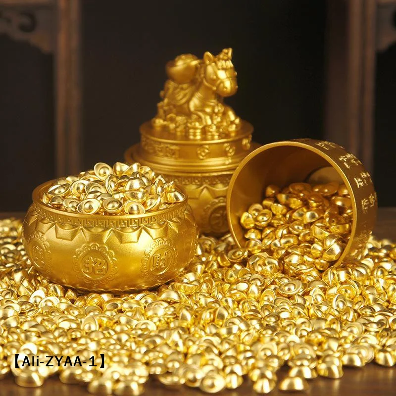 【A】Small Ornament Small Brass Cornucopia Creative Handmade Treasure Bowl DIY Cornet Baifu Rice Cylinder Attract Wealth