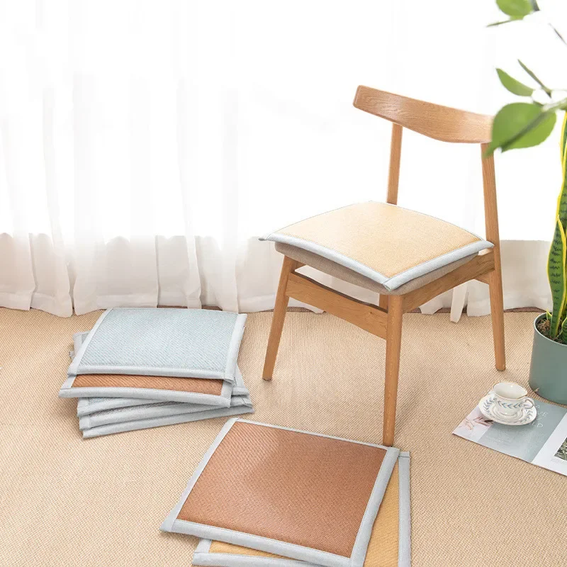 Summer Cushion Rattan Square Chair Cushion / Office Sedentary Home Non-slip Butt Cushion Living Room Stool Tatami Cool  방석