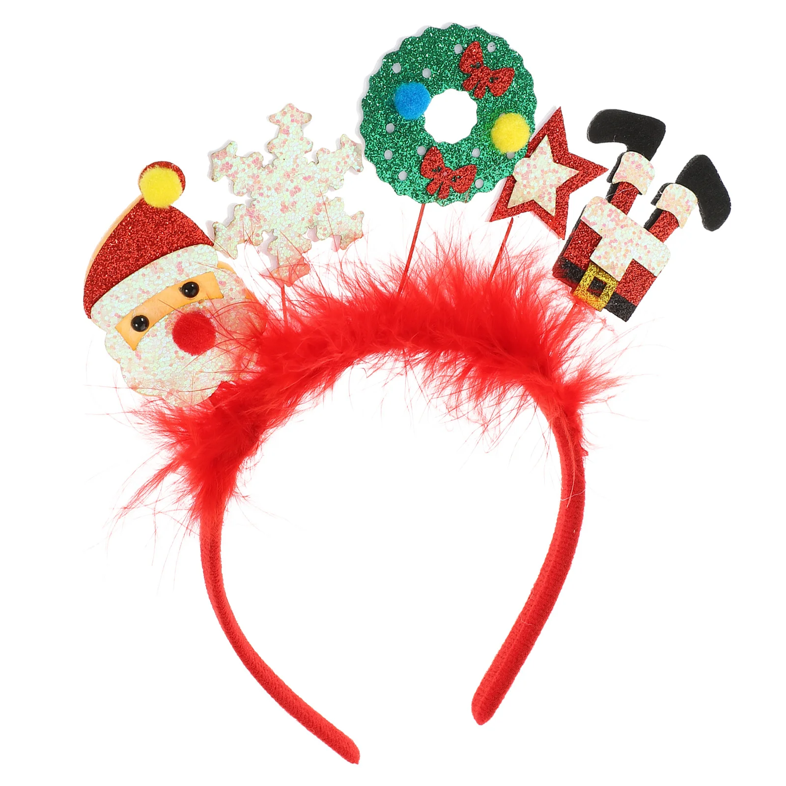

Festive Xmas Headband for Kids Christmas Party Hair Accessories Cute Headband for Girls Holiday Dress Up Prop Hair Accessories