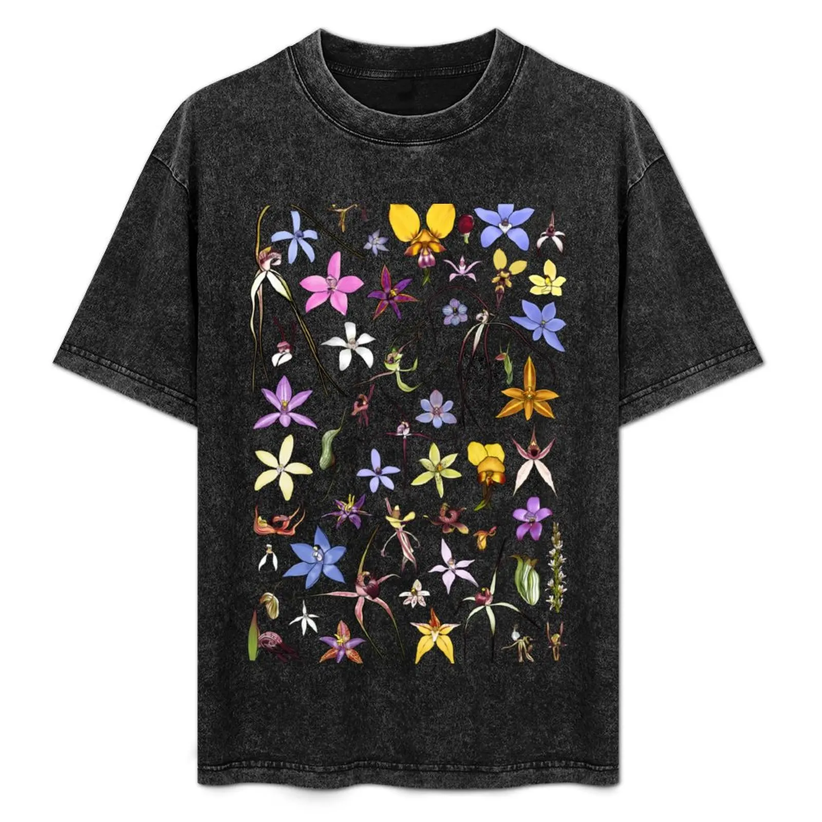 

Australian Orchids T-Shirt Vintage Style Printed Top