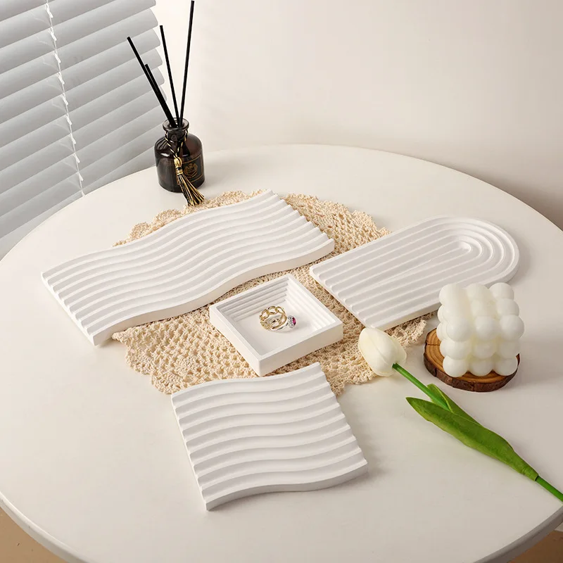 

Modern Marble Jewelry Tray - Minimalist Ring Holder for Handmade Jewelry Storage | Instagrammable Makeup Organizer