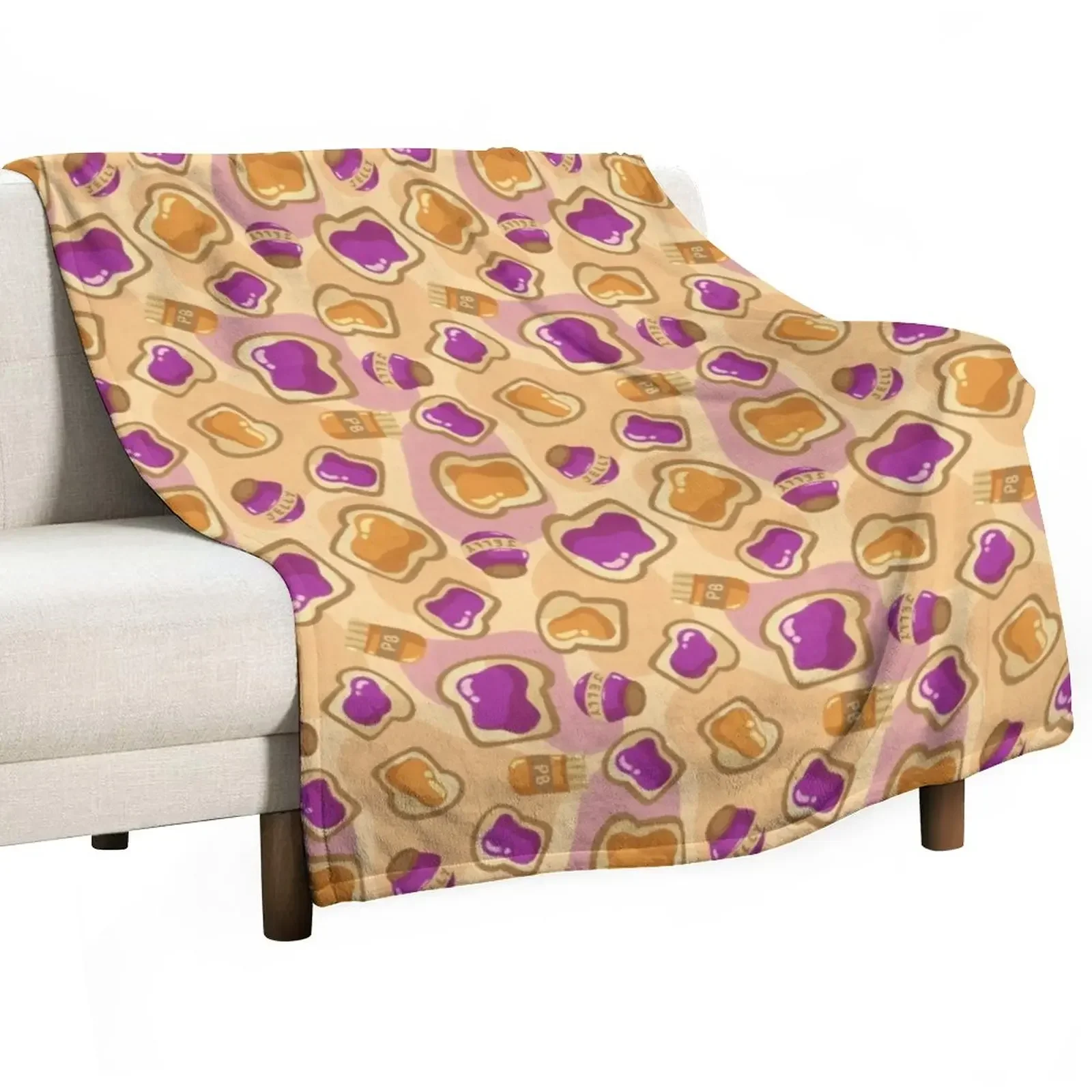 Peanut Butter & Jelly Throw Blanket Luxury St Winter beds Shaggy Thermals For Travel Blankets