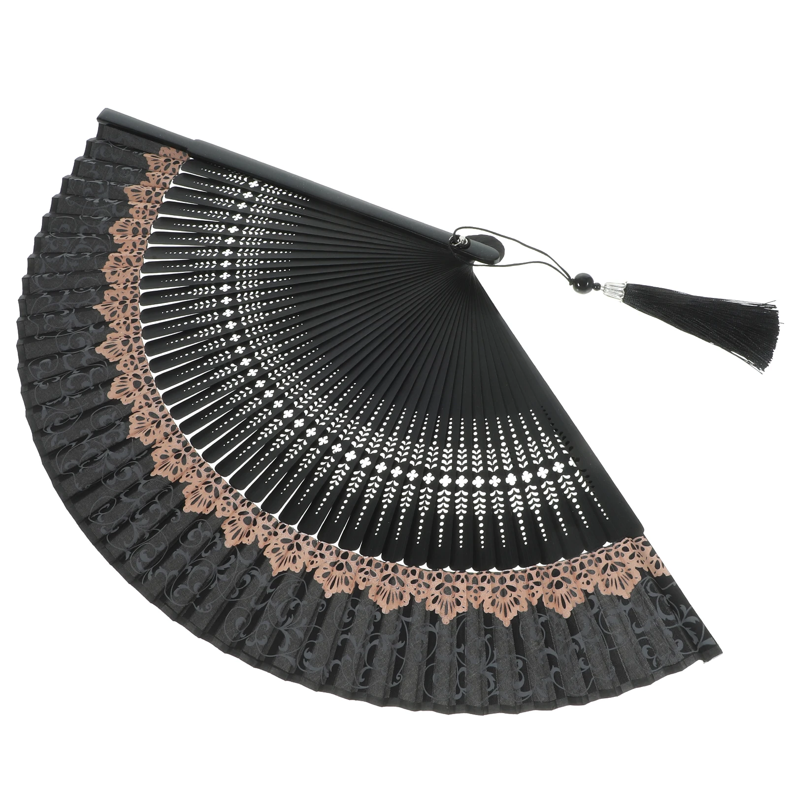 

Japanese Folding Fan Vintage H held Bamboo Fans Retro Style Dance Party Prop Foldable Fan Stage Silk