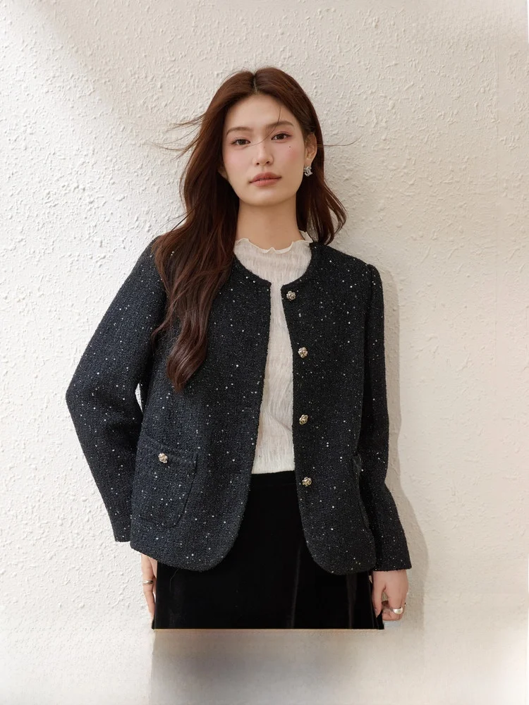 

Легкая элегантная верхняя одежда для женщин больших размеров, весенняя коллекция, с пуговицами, в корейском стиле, приталенный крой, куртка