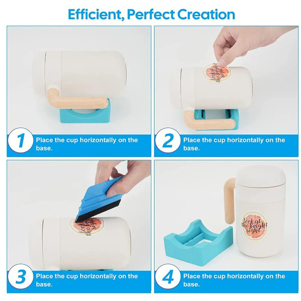 

1 Set Silicone Cradle Small Cup Holder For Sublimation Compact Desktop Cup Making Accessory Squeegee Home Supply Craft Tool
