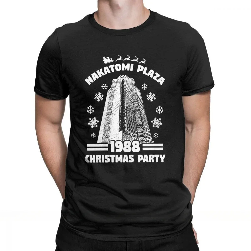 Men's T Shirt Nakatomi Plaza Funny Die Hard Christmas Party 1988 Tee Shirt O Neck Clothes Cotton S-5XL Short Sleeve New Arrival