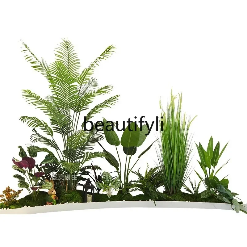 

Large-scale simulated green plant bionic fake plant decorative ornament