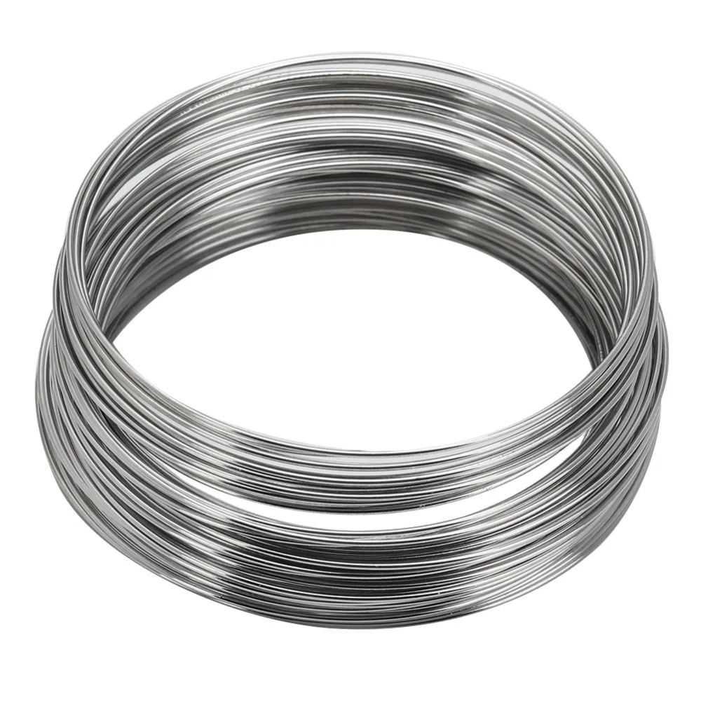 

100pcs Handmade 55mm Diameter Memory Wire Bracelet Metal Material 100 Loops Spiral Jewelry Wire Beading Wire Art Decoration