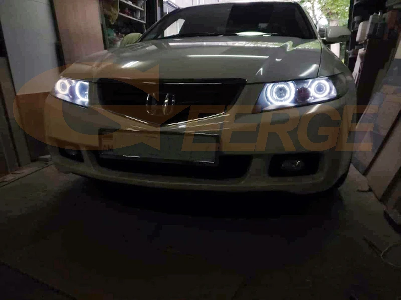 For Honda Accord CL7 CL8 CL9 CM2 ACURA TSX CL 2003 2004 2005 2006 2007 2008 Ultra Bright COB Led Angel Eyes Halo Rings Day Light