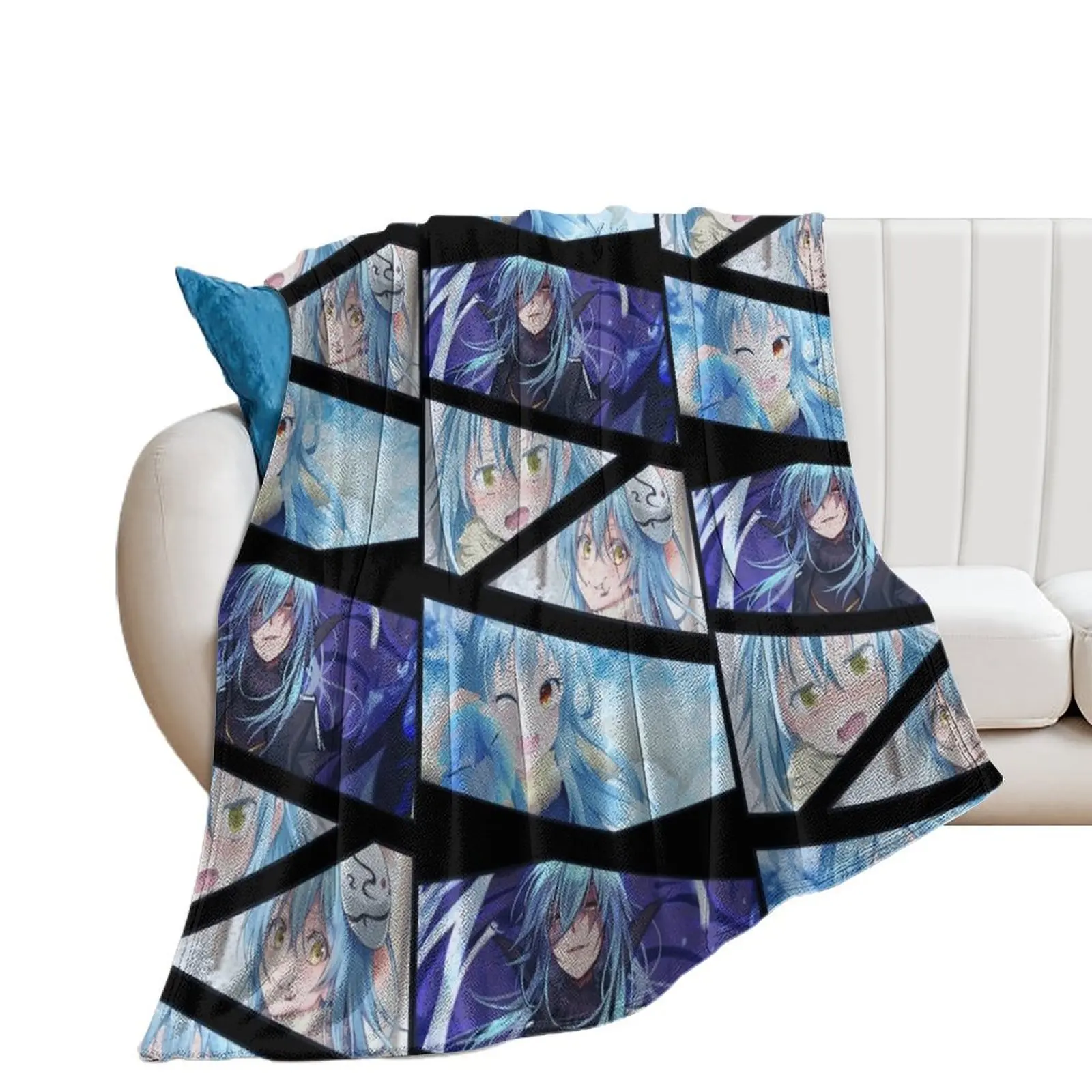 

Rimuru Tempest Manga Panel Design Throw Blanket sofa bed Blankets For Baby Bed linens Blankets