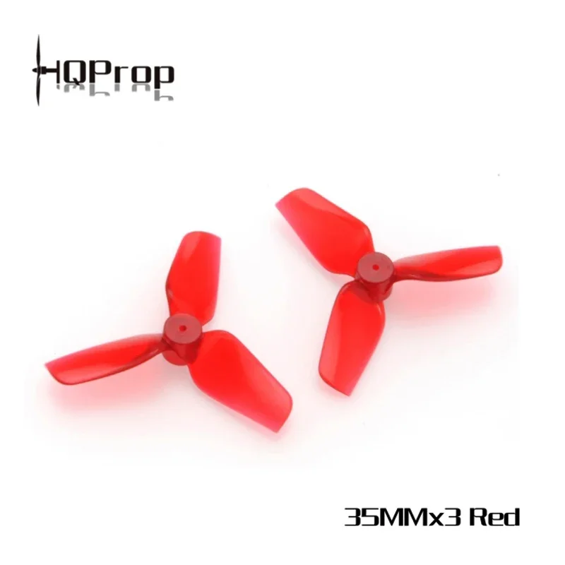 Hélice Micro Whoop de 3 lâminas para RC FPV Quadcopter Drones, cor aleatória, 10CW + 10CCW, 35mm, 35mm, HQPROP, 10 pares