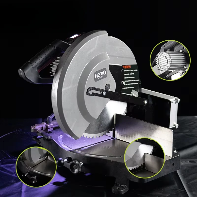 China Factory Brushless Chop Cold Metal Saw Cutting Circular Miter Saw Machine For Sale