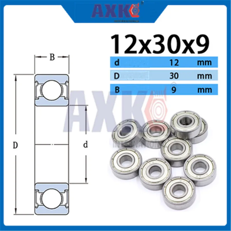 rolamentos 6701ZZ 6801ZZ 6901ZZ 12X26X8 6001ZZ 12X30X9 6201ZZ dabi cuscinetti a sfera ベアリング