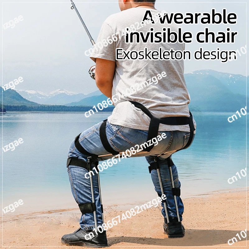 

Portable Sports Belt Invisible Seat Exoskeleton Wearable Seat for Human Body Fishing Multifunctional Seat Fold Stools