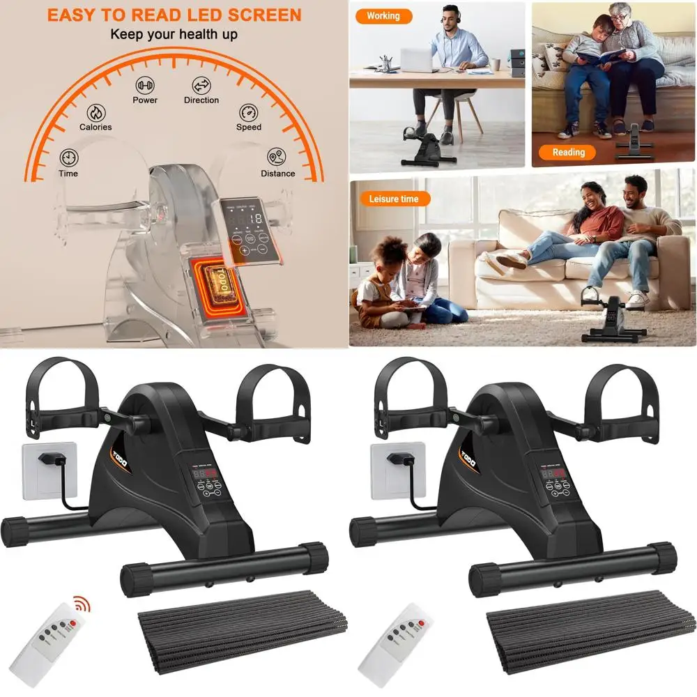 

Compact Desk-Mounted Pedal Exerciser for Arm and Leg Rehabilitation and Fitness