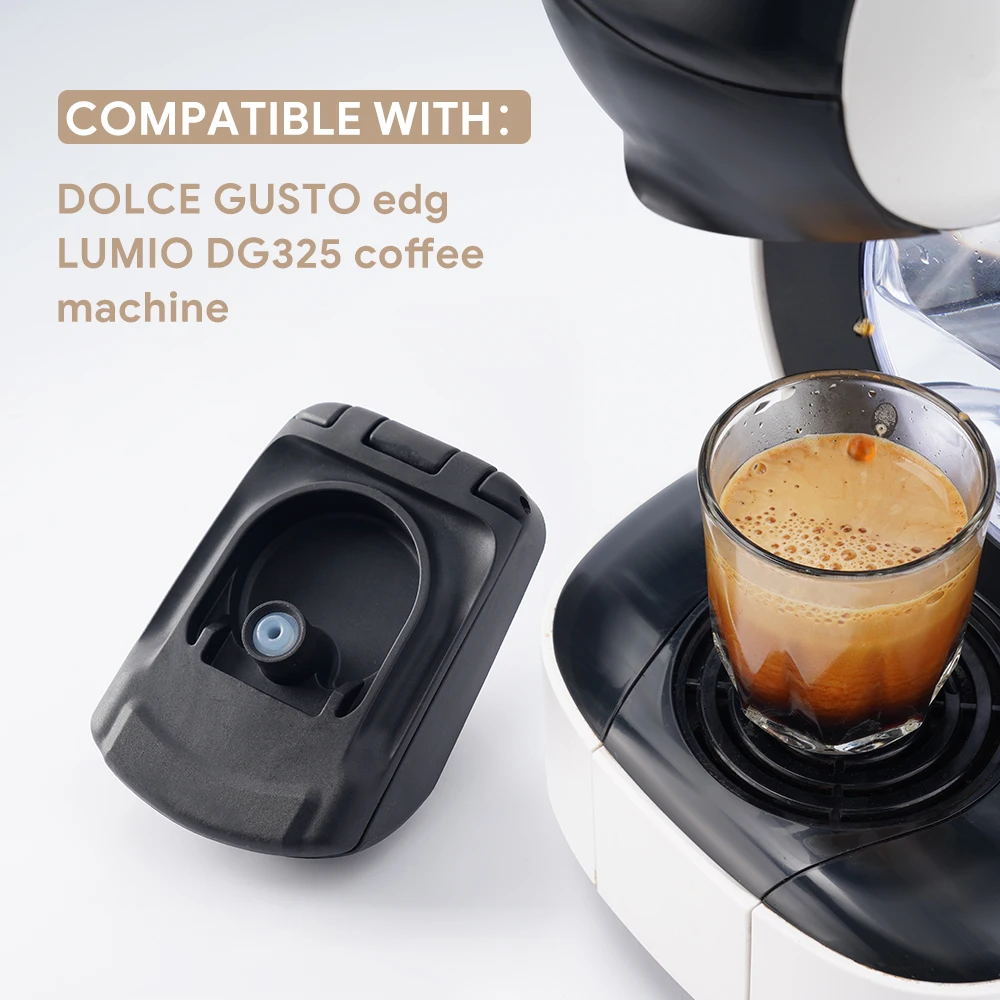 Reusable Coffee Adapter Refillable Espresso Coffee Filter Compatible with Dolce Gusto Lumio EDG325 Machine Crema Maker