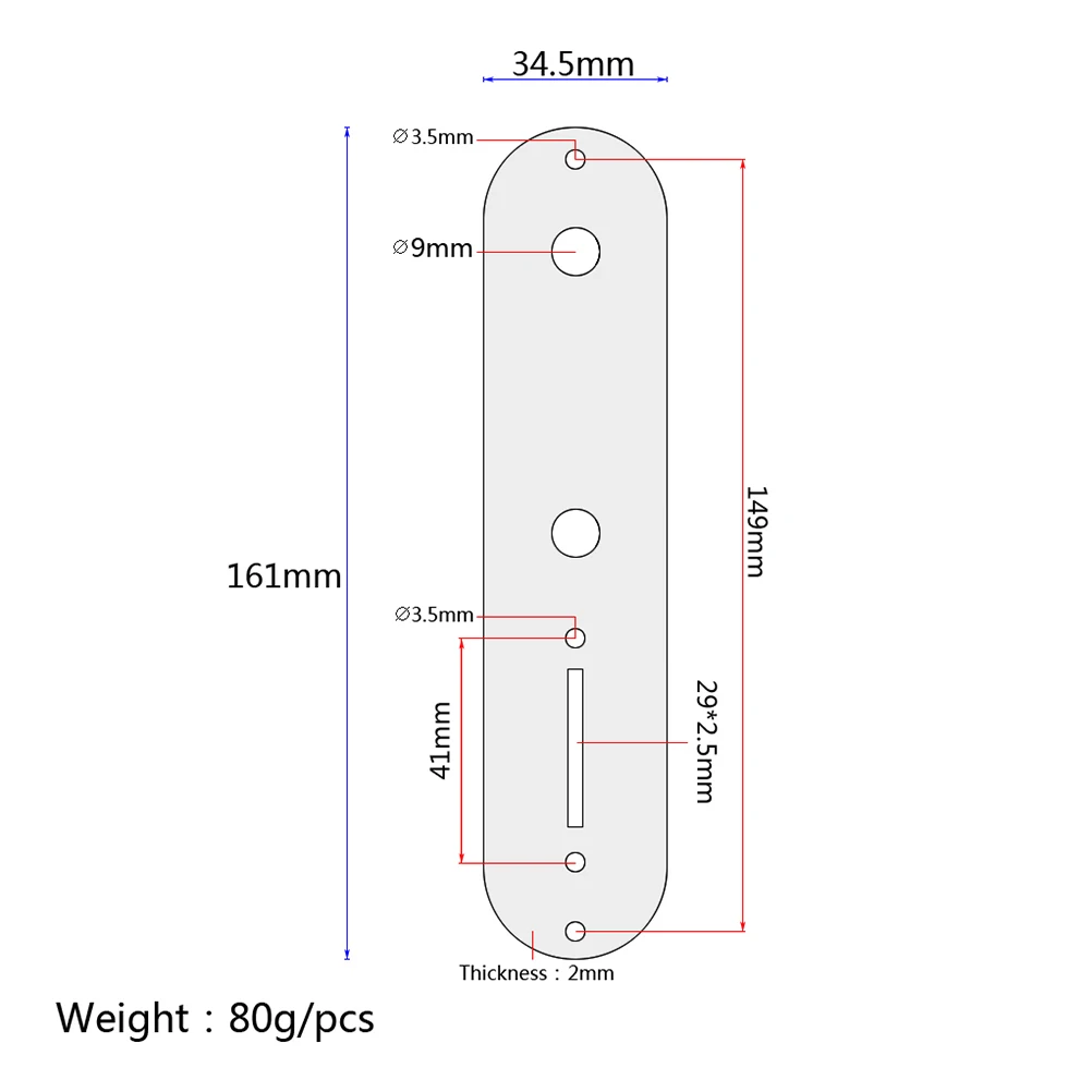 

Line Iron Plate Guitar Repair Parts Control Cavity Cover Wired Premium Bridge Wiring