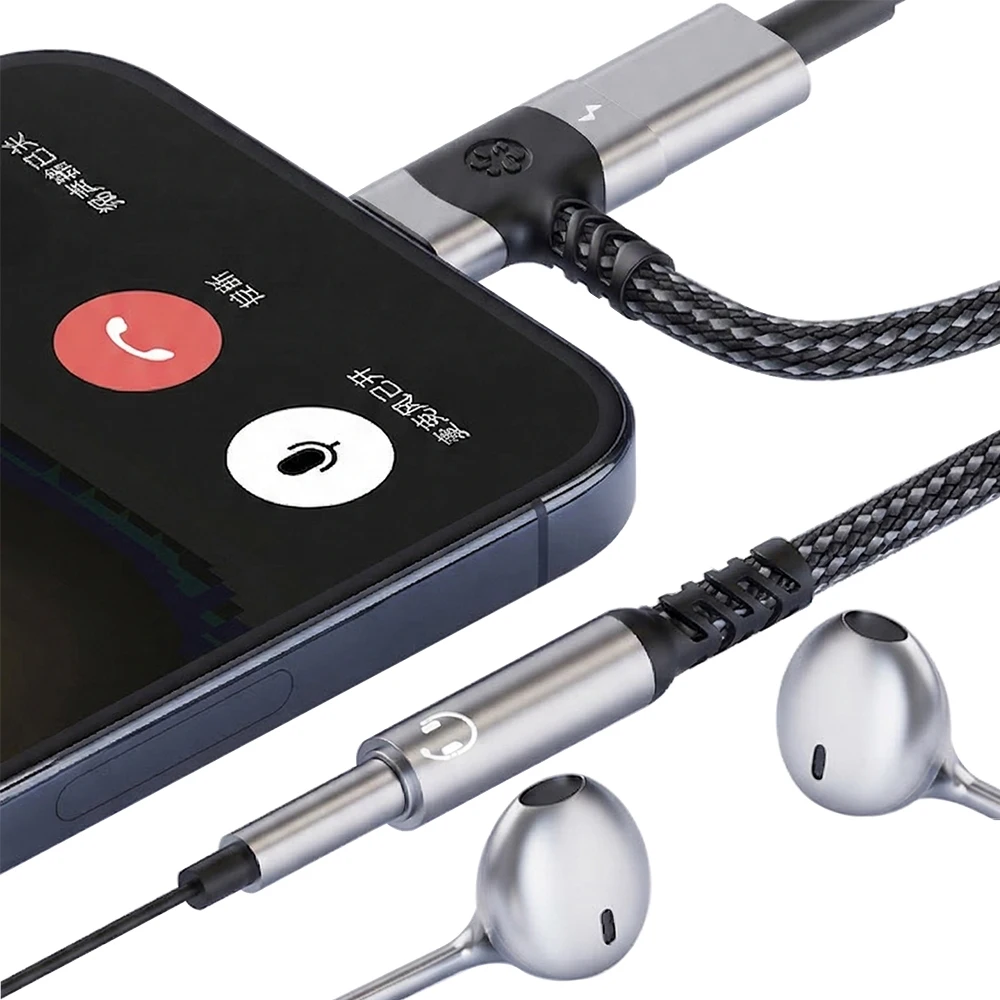 Universal USB C To 35mm Headphone Jack Adapter Type C To C Charging Audio Converter 25 iCable cable saver