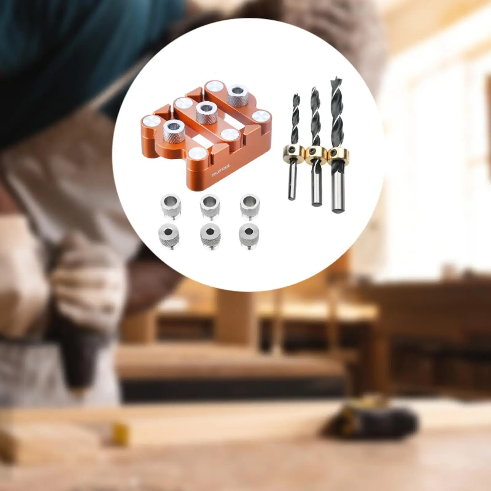 

Wood Hole Bits Set Vertical Pocket Hole Bits Craft Punching Dowel Drill Joinery Kit