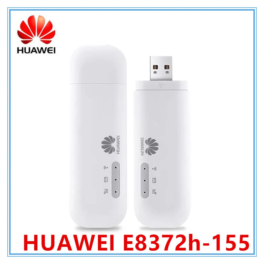 Unlocked Huawei E8372 E8372h-155 4G LTE FDD Band 1/3/5/7/8/20 TDD Band 38/40/41 150Mbps USB WiFi Modem Router Wifi Dongle