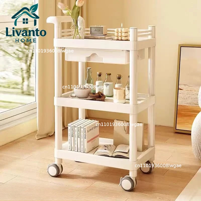 

Professional Beauty Salon Cart Trolley Tool Storage Rack Movable Shelf Cupping Machine Stand Small Bubble Equipment Organizer