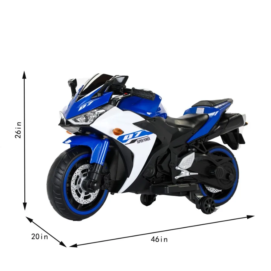 Electric motorcycle 12 V toys motorcycle electric car electric ride on toys for 3 4 5 6 years Boys Girls with Training Wheels m