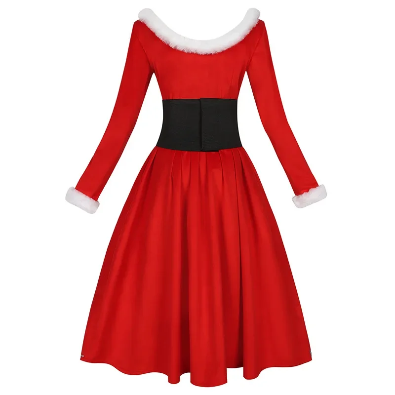 Practical Classic Christmas Halloween Costumes Christmas Themed Red Dresses Family Party Event Costumes Festival Costumes