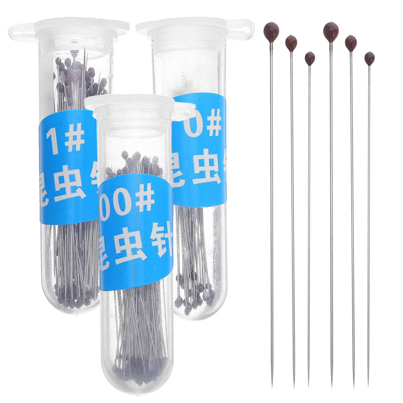 300Pcs Insect Specimen Pins Stainless Steel Precision Head Secure Grip Butterfly Mounting Needles for Entomology Education
