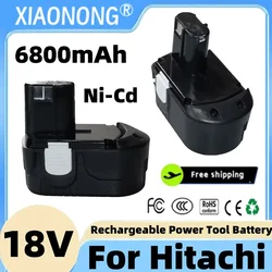 For Hitachi 18V 6800mAh NI-CD 6.8ah Power Tool Replacement Battery EB1812 EB1814 BCC1815 EB1830H EB1833X EB18B