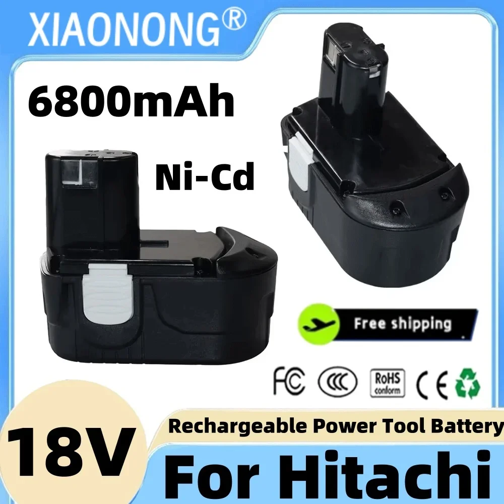 For Hitachi 18V 6800mAh NI-CD 6.8ah Power Tool Replacement Battery EB1812 EB1814 BCC1815 EB1830H EB1833X EB18B