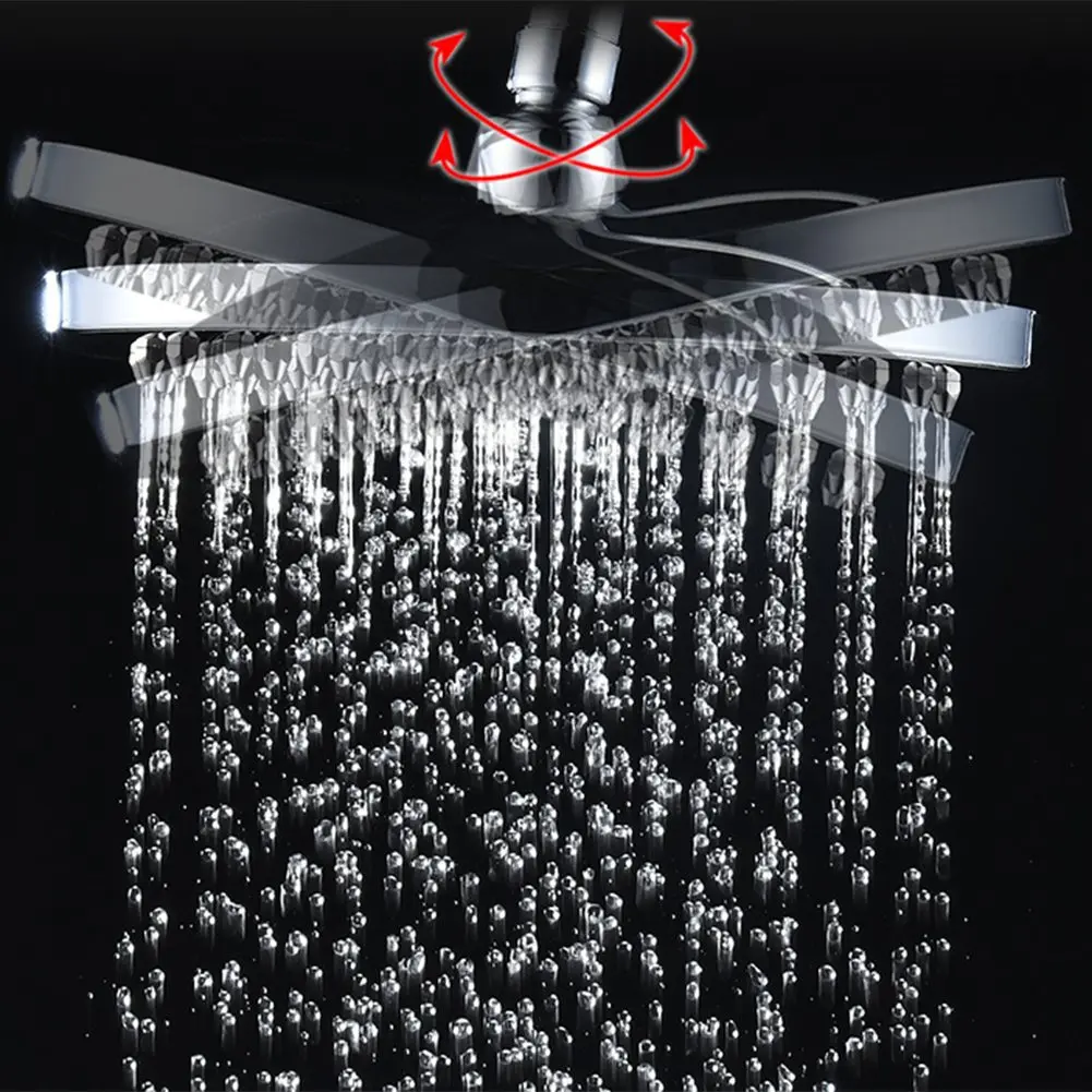 6'' Shower Head High Pressure Powerful Bath Heads Water Saving Shower Mixer Bathroom Fixture