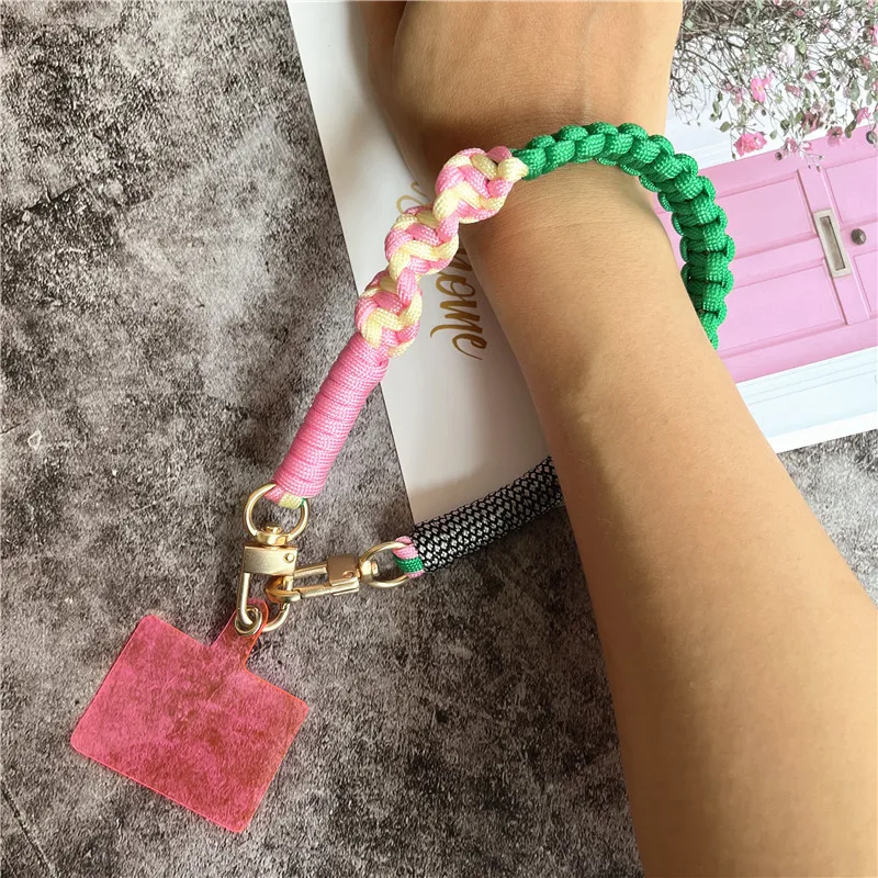 Phone Charm Handmade Lanyard Gold Metal Keychain on the Phone Strap Portable Rope Hang Mobile Phone Lanyard Luxury Bag Body Kit image 3
