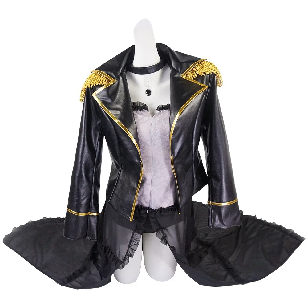 My fur s-Up Darling Marin Kitagawa Cosplay Costumes, Sexy, Cool, Black, Corrected, Military Uniform, Wig, Kuroe Shizuku