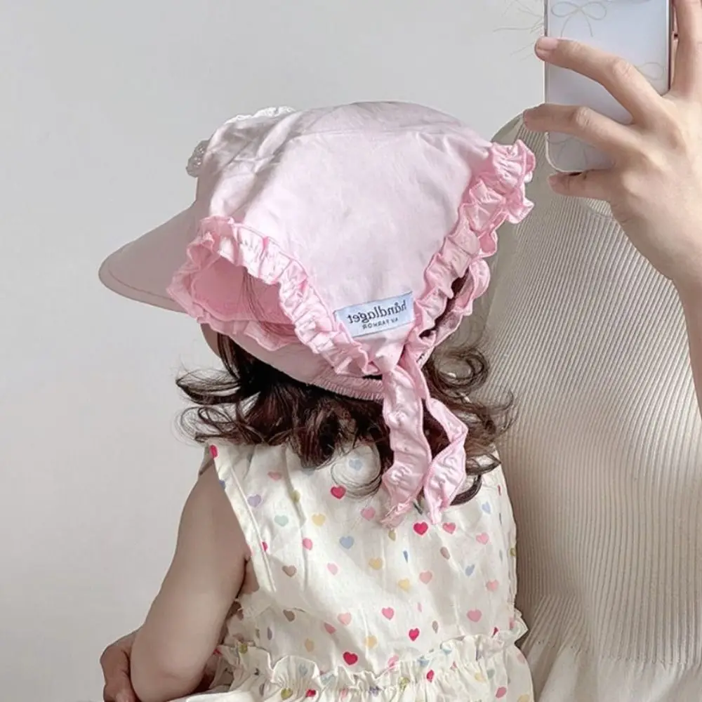 

New Children's Plaid Lace Hat Triangle Spring Summer Hair Scarf Cap Sweet Quick-dry Sunscreen Hat Kids