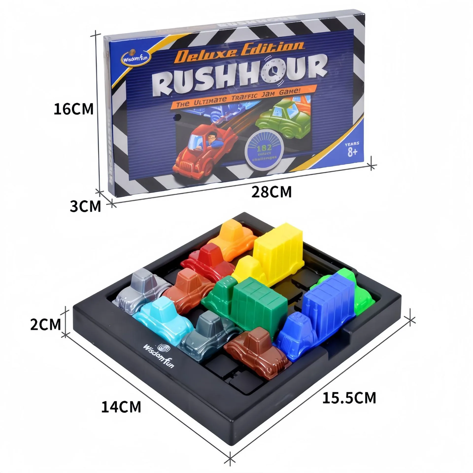 Puzzle traffic rush hour game, racing rush hour car Huarong Road logical reasoning desktop game, children's puzzle toys, childre