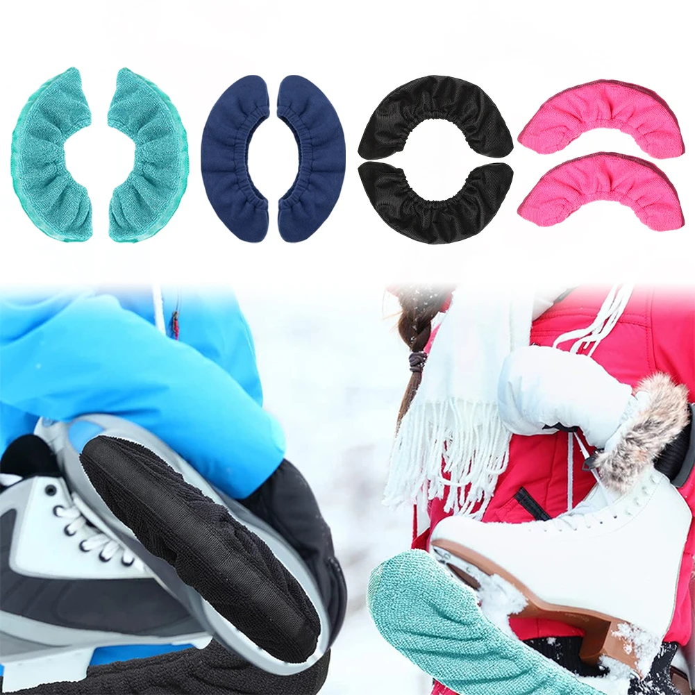 Microfiber Sheath Skate Blade Covers Walking On Concrete Absorbent Skate Blade Cover Ice Hockey Ultra-slash-resistant Nylon Base