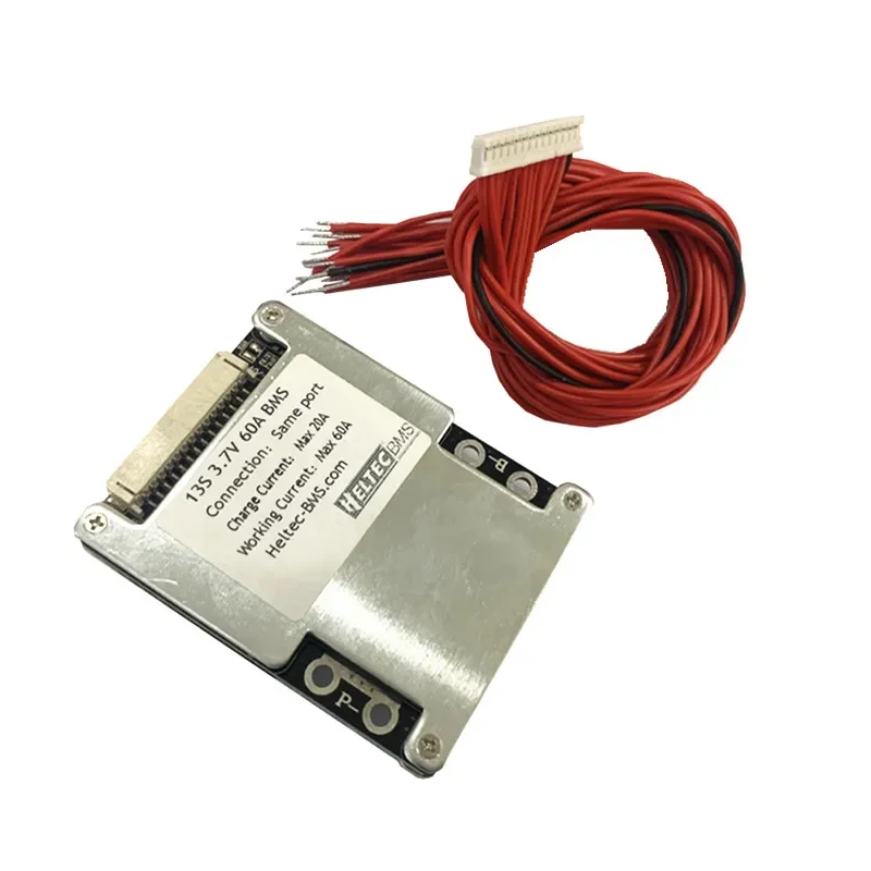 48V BMS 13S 60A Keseimbangan 3.7V Li-ion Baterai Papan untuk 48V Sepeda Listrik dan Listrik alat Dalam 1200W