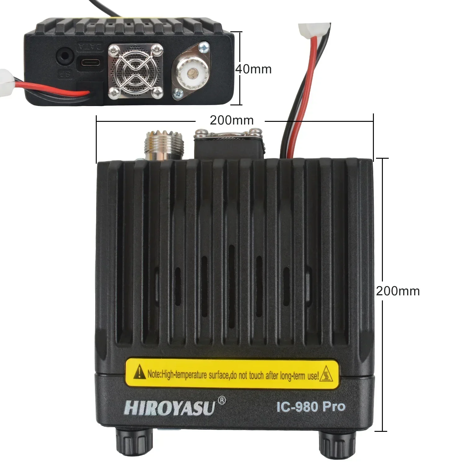 미국/유럽 모바일 무전기 IC-980Pro 트랜시버 UHF VHF 듀얼 밴드 듀얼 워치 25W 200채널 배경 소음 감소 Vox FM 무전기