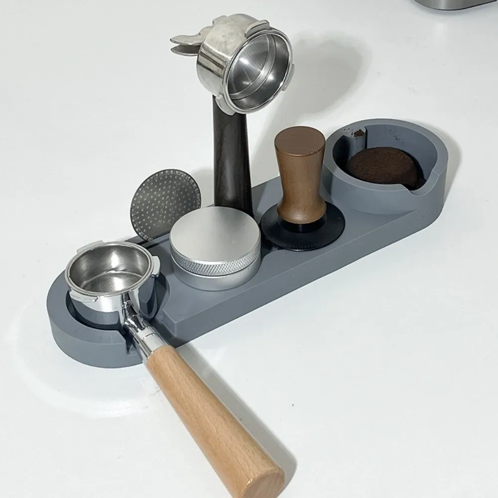 

Silicone Coffee Tamper Mat Non-slip Easy to clean Portafilter Holder Support Base Multi-Functional Barista Station