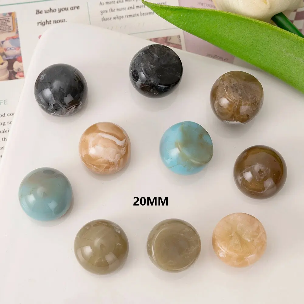 Dome Textured Round Button Resin Cabochon 10pcs Resins Flatback for DIY Decoration Accessories Wholesale Ornament Bulk Supplier