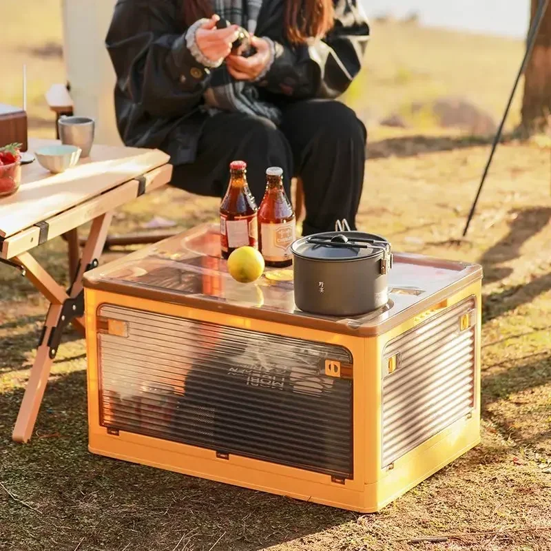 Foldable Storage Box Multi-layer Thickened Trunk Organizer with Lid – Perfect for Camping Picnic Car Storage