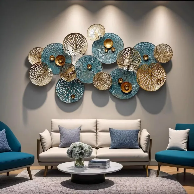 

living room bedroom sofa modern vertical metal handicrafts wall decoration