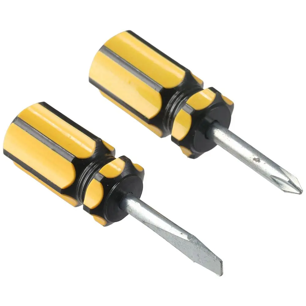 Yellow Screwdriver Set Flathead Screwdriver Phillips Screwdriver Handles Tools Steel Small Opener for Repair Home Improvement