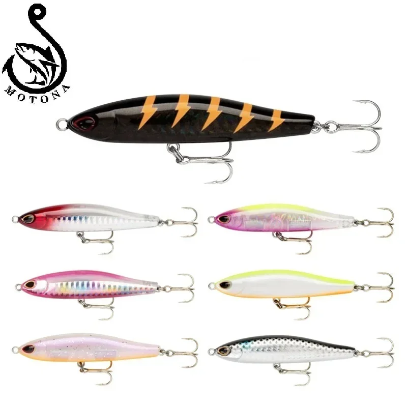 MOTONA Pencil Fishing Lure 10 Colors Professional Floating Hard Bait Carp Fishing Tackles 18g 80mm  Olta Takımı Profesyonel