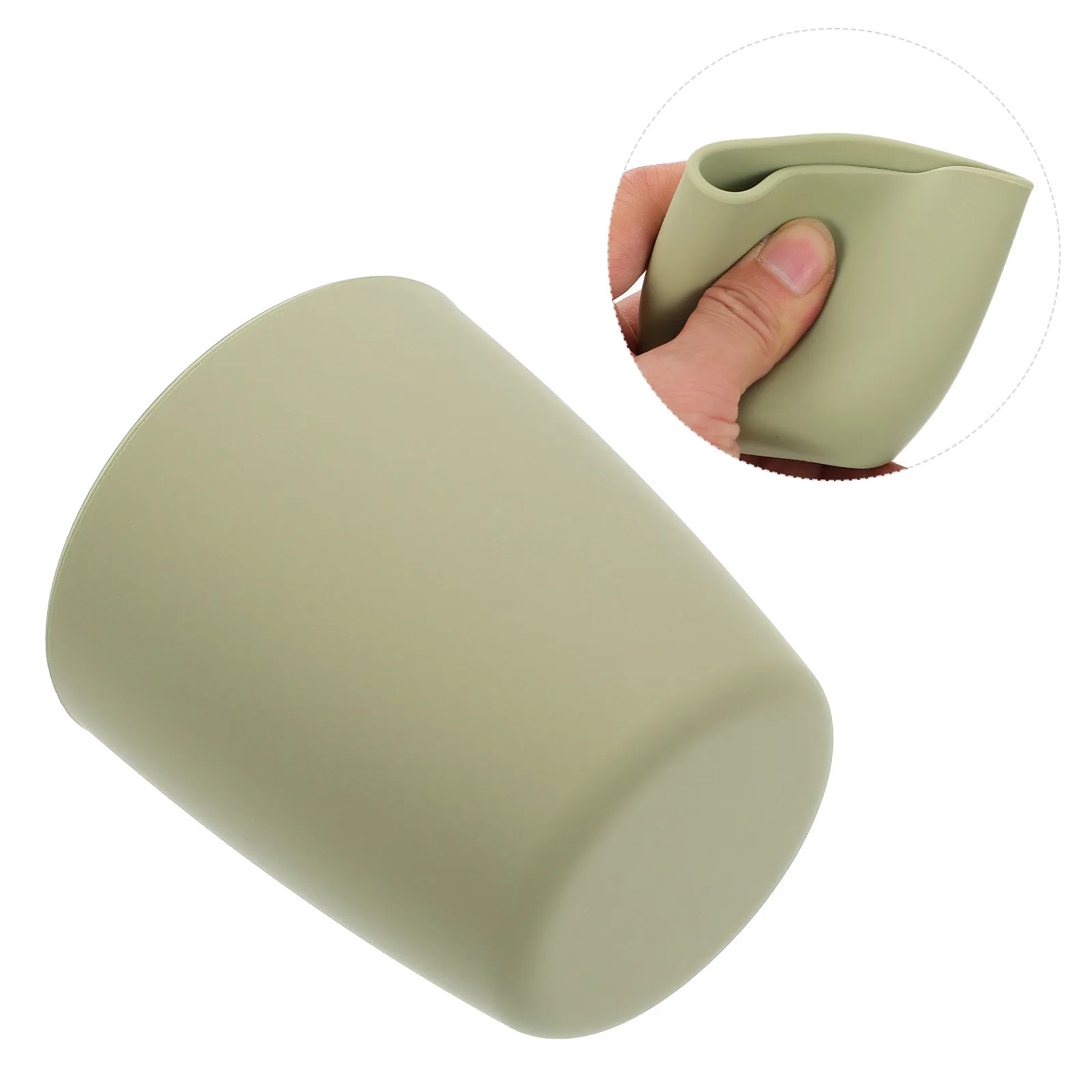 

1 шт. Детская силиконовая тренировочная чашка из пищевого силикона, безопасная для младенцев, с гладкой нескользящей ручкой для малышей, для питья молока и воды