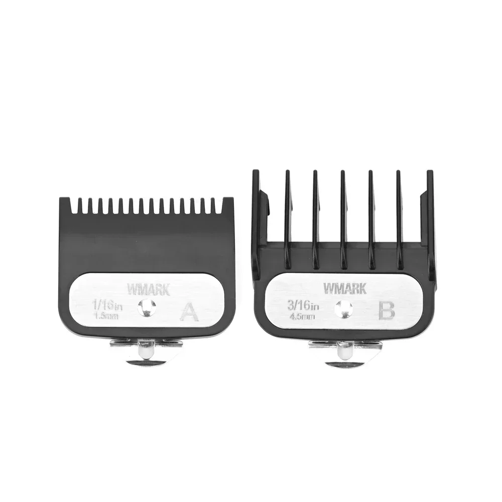 20sets WMARK G-2B Attachment Comb Set with A Metal Holder Limited Comb for Professional Clipper  Black Color Guide Comb Sets