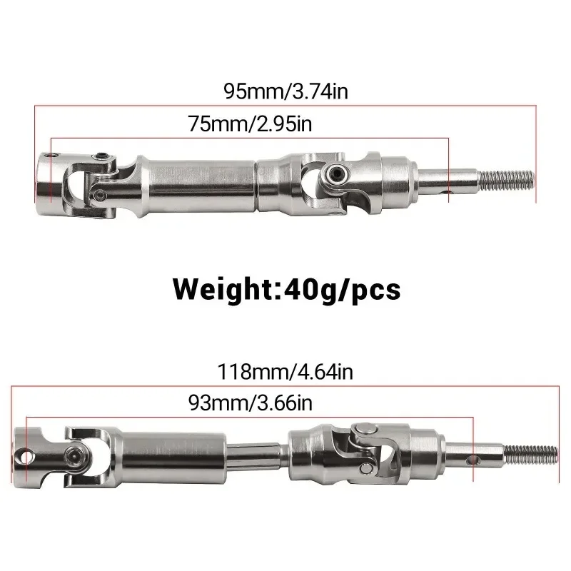 Durable-Stainless Steel Front Axle Shaft And Rear Drive Shaft For Trxs Mini Maxx RC Car Upgrade Parts