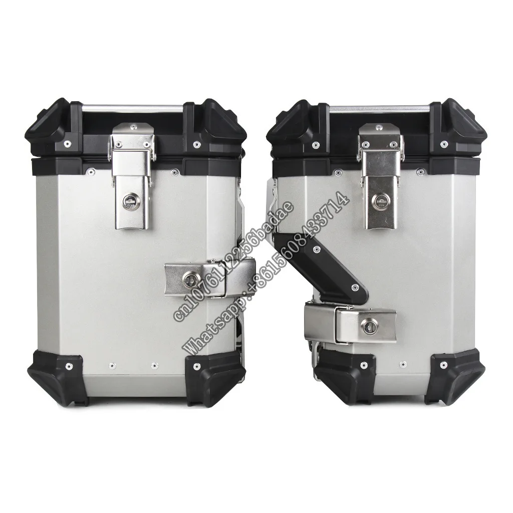 

with general purpose bracket anti-fall anti-collision trunk travel essentials motorcycle 38L aluminum alloy side box