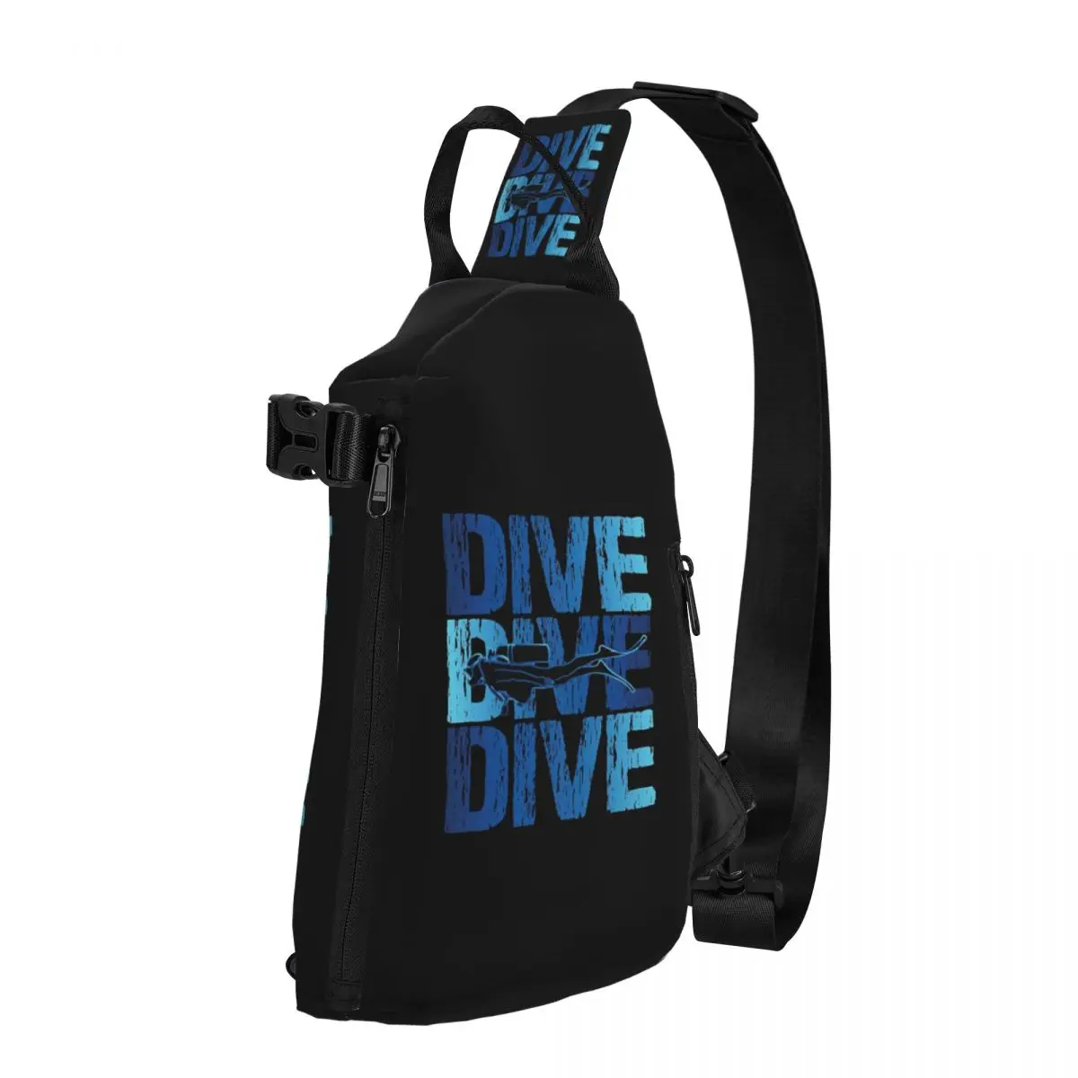 Dive Scuba Diver Chest Bag Men Sling Crossbody Backpack Chest Bag Travel Hiking Daypack Shoulder Bag