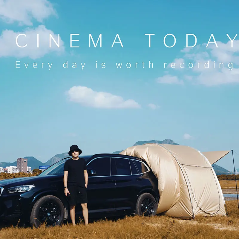 

Car Awning SUV Tailgate Tent with Storage Bag, Universal Vehicle Sun Shelter Screen, Weather Resistant Tent for Family Camping
